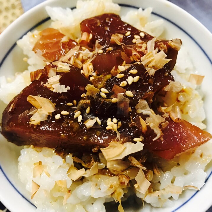 柚子胡椒漬けかつおのせWかつお丼